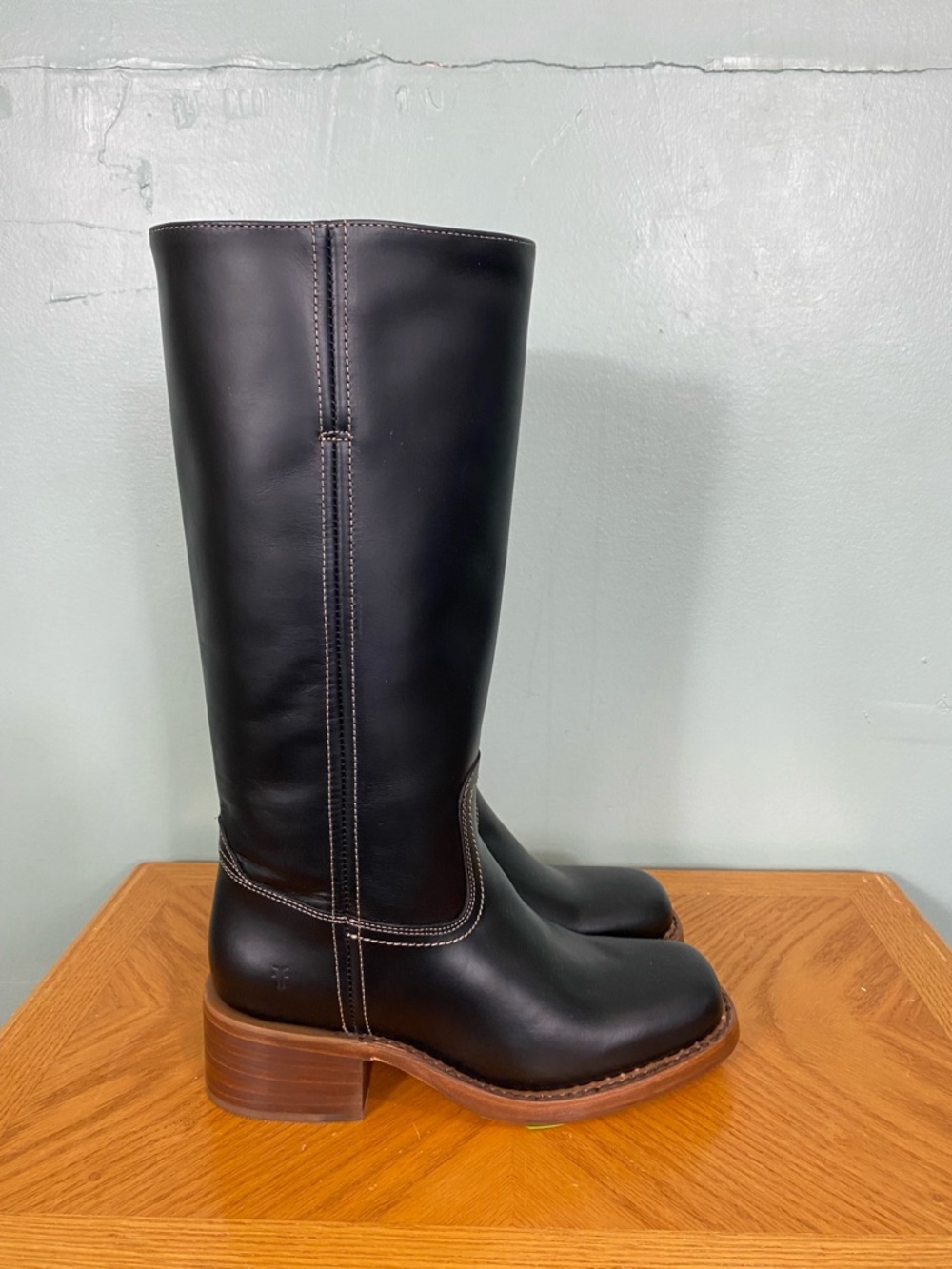 Frye Campus 14L Boots Leather Black Size 7 Sku11